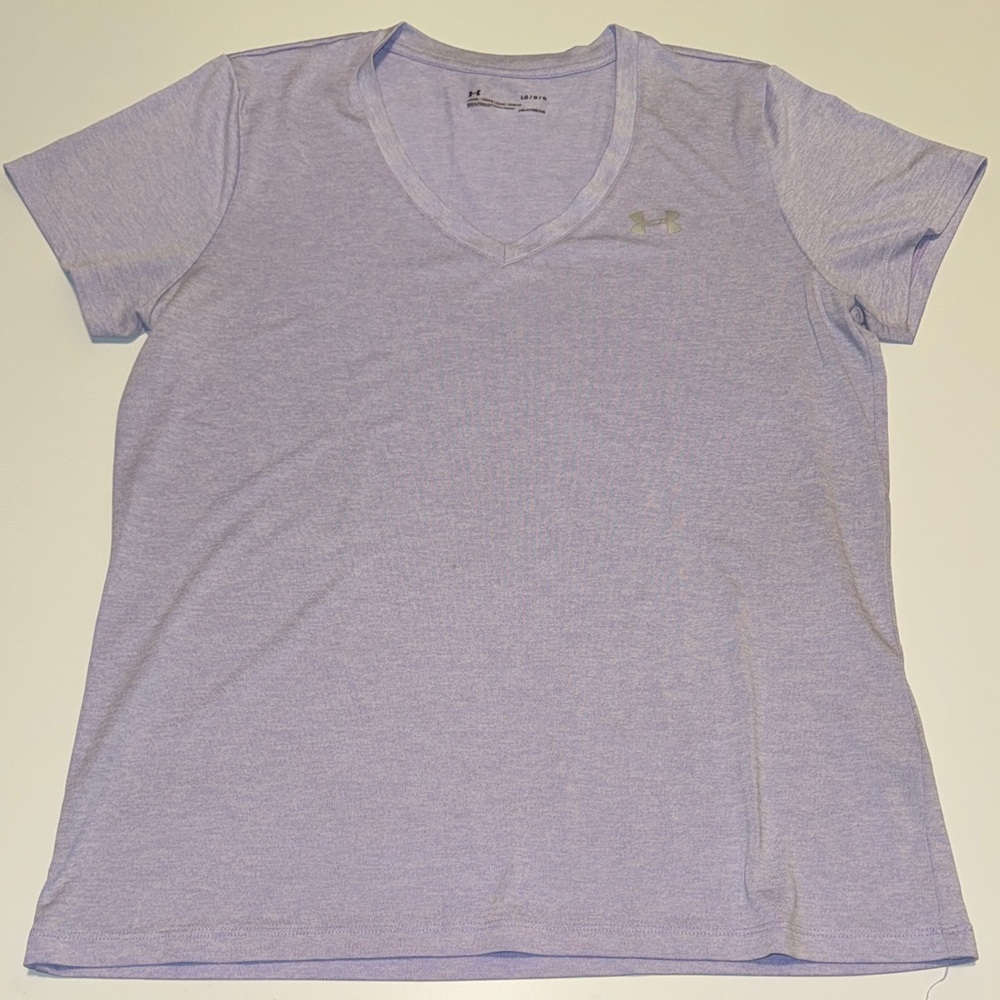 Under Armour Lavender Heather V-Neck Women's Performance Tee